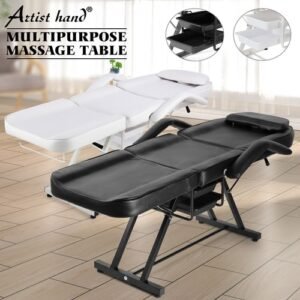 Black Multi-Purpose 3-Section Facial Bed